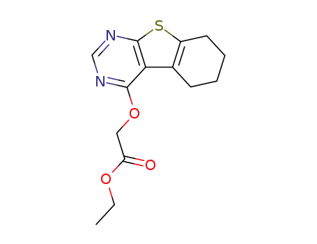 Molecular Structure of 492429-67-1 (ethyl (5,6,7,8-tetrahydrobenzo[b]thieno[2,3-d]pyrimidin-4-yloxy)acetate)