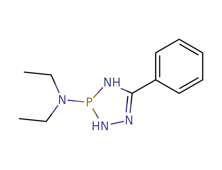 Molecular Structure of 90524-68-8 (3H-1,2,4,3-Triazaphosphol-3-amine, N,N-diethyl-2,4-dihydro-5-phenyl-)