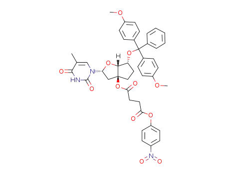 (3'S,5'R)-1-<2'-deoxy-5'-O-<(4,4'-dimethoxytriphenyl)methyl>-3',5'-ethano-3'-O-<4-(4-nitrophenyloxy)succinyl>-β-D-ribofuranosyl>thymine
