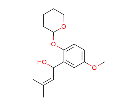 1-<2-(2-tetrahydropyranyloxy)-5-methoxyphenyl>-3-methyl-2-buten-1-ol