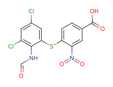 4-(3,5-Dichloro-2-formylamino-phenylsulfanyl)-3-nitro-benzoic acid