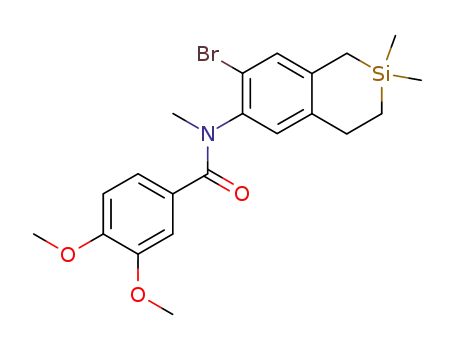 Molecular Structure of 880550-63-0 (N-(7-bromo-2,2-dimethyl-2-silatetralin-6-yl)-N-methylveratramide)