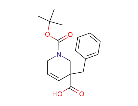 3-benzyl-N-t-butyloxycarbonyl-1,2,3,6-tetrahydropyridine-3-carboxylic acid