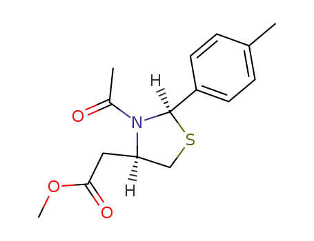((4<i>R</i>)-3-acetyl-2<i>c</i>-<i>p</i>-tolyl-thiazolidin-4<i>r</i>-yl)-acetic acid methyl ester