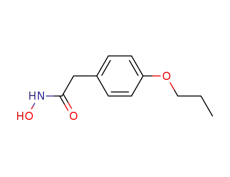 Molecular Structure of 13363-00-3 (2-(p-Propoxyphenyl)acetohydroxamic acid)