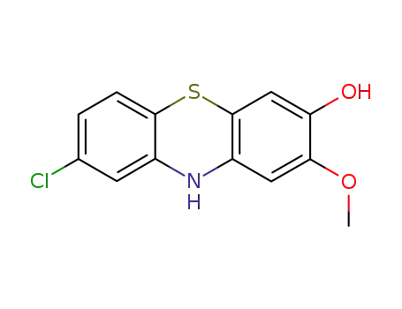 Molecular Structure of 25946-81-0 (10H-Phenothiazin-3-ol, 8-chloro-2-methoxy-)