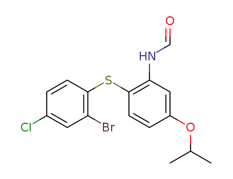 <i>N</i>-[2-(2-bromo-4-chloro-phenylsulfanyl)-5-isopropoxy-phenyl]-formamide