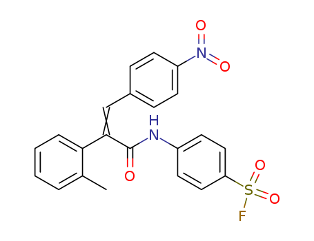 4-[[2-(2-methylphenyl)-3-(4-nitrophenyl)prop-2-enoyl]amino]benzenesulfonyl fluoride cas  21316-12-1
