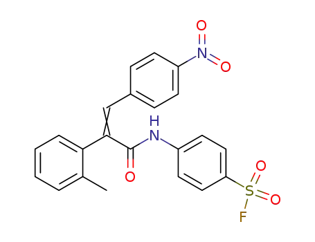 Molecular Structure of 21316-12-1 (4-{[2-(2-methylphenyl)-3-(4-nitrophenyl)acryloyl]amino}benzenesulfonyl fluoride)