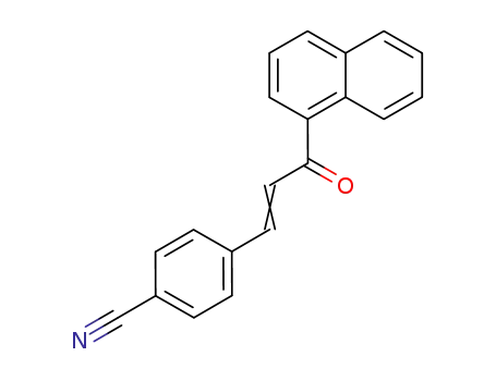 Molecular Structure of 62584-64-9 (Benzonitrile, 4-[3-(1-naphthalenyl)-3-oxo-1-propenyl]-)