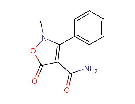 Molecular Structure of 63286-07-7 (4-Isoxazolecarboxamide, 2,5-dihydro-2-methyl-5-oxo-3-phenyl-)