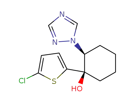 Cyclohexanol, 1-(5-chloro-2-thienyl)-2-(1H-1,2,4-triazol-1-yl)-, trans-