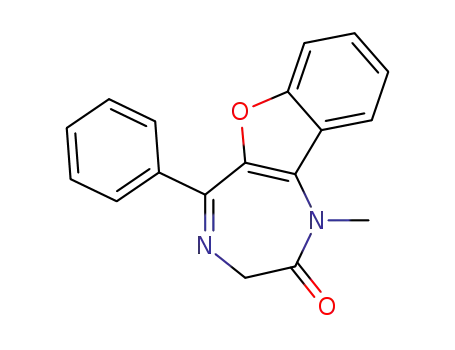 1-methyl-5-phenyl-1,3-dihydro-benzo[4,5]furo[3,2-<i>e</i>][1,4]diazepin-2-one