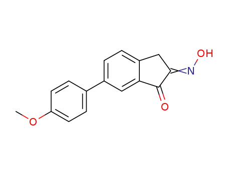 6-<p-Methoxy-phenyl>-2-oximino-indanon-(1)