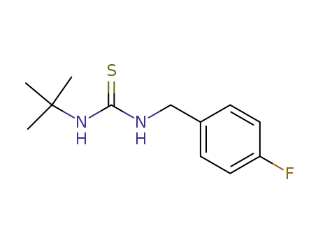 Molecular Structure of 73161-43-0 (1-tert-Butyl-3-(4-fluoro-benzyl)-thiourea)