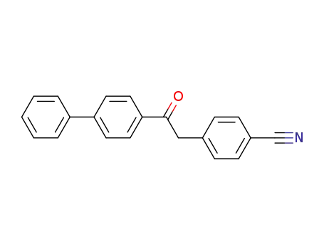Molecular Structure of 62044-02-4 (Benzonitrile, 4-(2-[1,1'-biphenyl]-4-yl-2-oxoethyl)-)