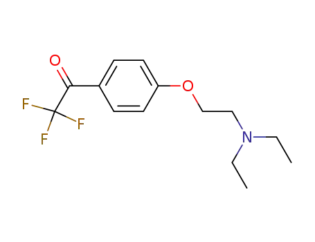 Molecular Structure of 3705-09-7 (2,2,2-Trifluor-4'-(2-diethylamino-ethoxy)-acetophenon)