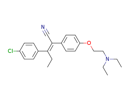 Benzeneacetonitrile,a-[1-(4-chlorophenyl)propylidene]-4-[2-(diethylamino)ethoxy]-