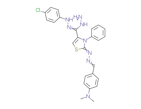 <i>N</i>'-(4-chloro-phenyl)-2-(4-dimethylamino-benzylidenehydrazono)-3-phenyl-2,3-dihydro-thiazole-4-carbohydrazonic acid hydrazide
