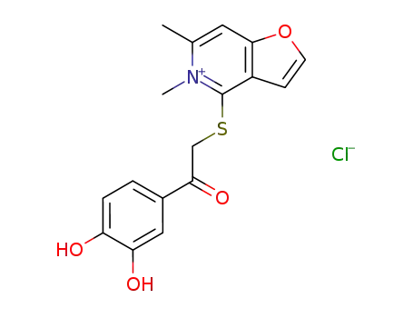 4-[2-(3,4-dihydroxy-phenyl)-2-oxo-ethylsulfanyl]-5,6-dimethyl-furo[3,2-<i>c</i>]pyridinium; chloride