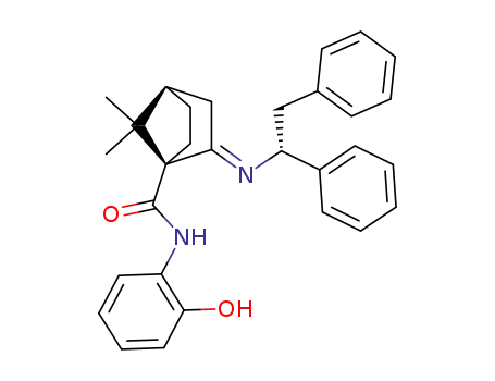 (1S,4R)-2-[(E)-(R)-1,2-Diphenyl-ethylimino]-7,7-dimethyl-bicyclo[2.2.1]heptane-1-carboxylic acid (2-hydroxy-phenyl)-amide