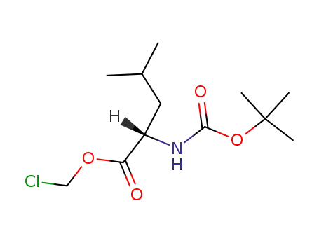 Molecular Structure of 70579-73-6 ((S)-chloromethyl 2-((tert-butoxycarbonyl)amino)-4-methylvalerate)