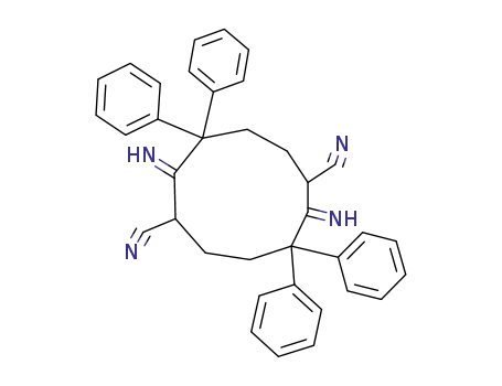 Molecular Structure of 96672-82-1 (1,6-Diimino-2,2,7,7-tetraphenyl-5,10-dicyan-cyclodecan)