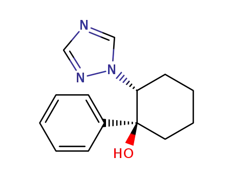 Molecular Structure of 100199-28-8 ((1S,2R)-1-Phenyl-2-[1,2,4]triazol-1-yl-cyclohexanol)