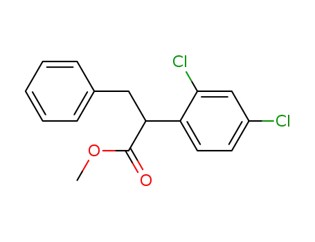 Molecular Structure of 64008-43-1 (Benzenepropanoic acid, a-(2,4-dichlorophenyl)-, methyl ester)
