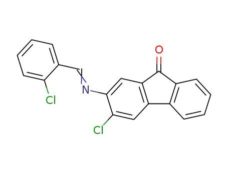 3-chloro-2-{[(E)-(2-chlorophenyl)methylidene]amino}-9H-fluoren-9-one
