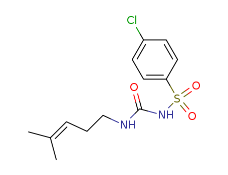 Benzenesulfonamide,4-chloro-N-[[(4-methyl-3-penten-1-yl)amino]carbonyl]-