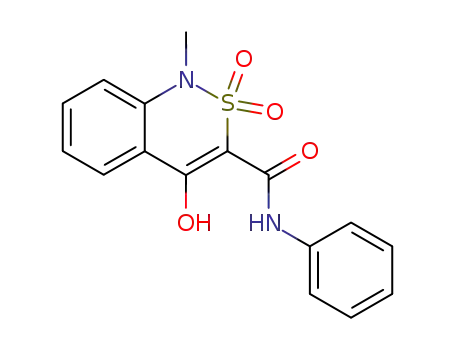 Molecular Structure of 36881-68-2 (4-HYDROXY-1-METHYL-2,2-DIOXO-N-PHENYL-1,2-DIHYDRO-2LAMBDA6,1-BENZOTHIAZINE-3-CARBOXAMIDE)
