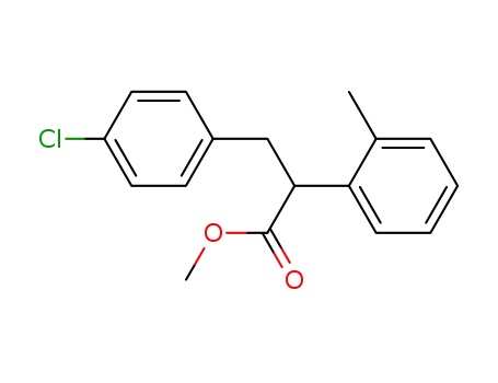 Molecular Structure of 64008-32-8 (Benzenepropanoic acid, 4-chloro-a-(2-methylphenyl)-, methyl ester)