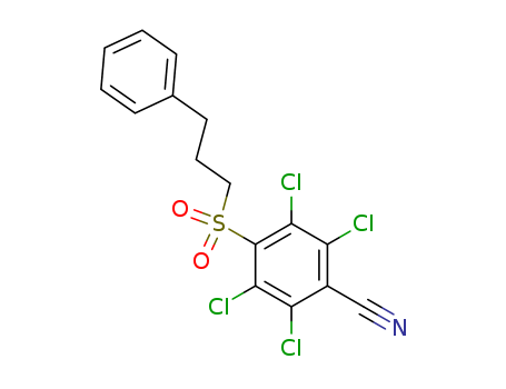 4-(3-PHENYLPROPYLSULFONYL)-2,3,5,6-TETRACHLOROBENZONITRILE