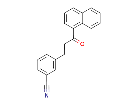 Molecular Structure of 62584-71-8 (Benzonitrile, 3-[3-(1-naphthalenyl)-3-oxopropyl]-)