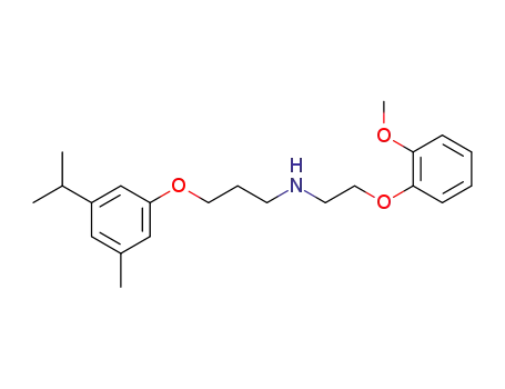 N-<2-(2-Methoxy-phenoxy)-aethyl>-3-(5-isopropyl-3-methyl-phenoxy)-propylamin