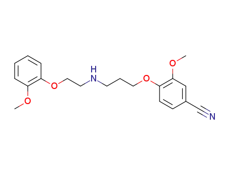 N-<2-(2-Methoxy-phenoxy)-aethyl>-3-<4-cyan-2-methoxy-phenoxy>-propylamin