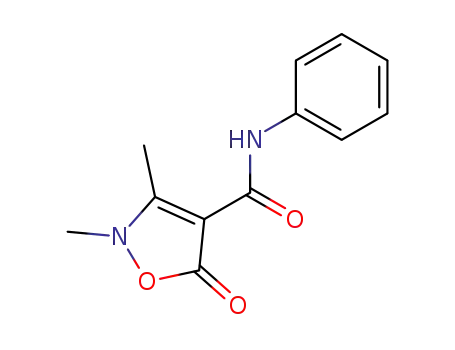 Molecular Structure of 63286-03-3 (4-Isoxazolecarboxamide, 2,5-dihydro-2,3-dimethyl-5-oxo-N-phenyl-)