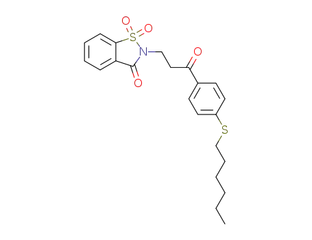 2-[3-(4-hexylsulfanyl-phenyl)-3-oxo-propyl]-1,1-dioxo-1,2-dihydro-1λ<sup>6</sup>-benzo[<i>d</i>]isothiazol-3-one