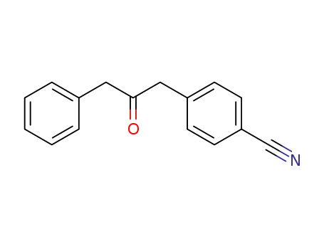 Molecular Structure of 62044-22-8 (Benzonitrile, 4-(2-oxo-3-phenylpropyl)-)