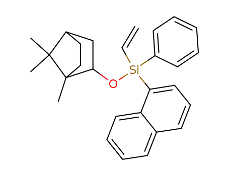 Molecular Structure of 53472-46-1 (Naphthalen-1-yl-phenyl-(1,7,7-trimethyl-bicyclo[2.2.1]hept-2-yloxy)-vinyl-silane)