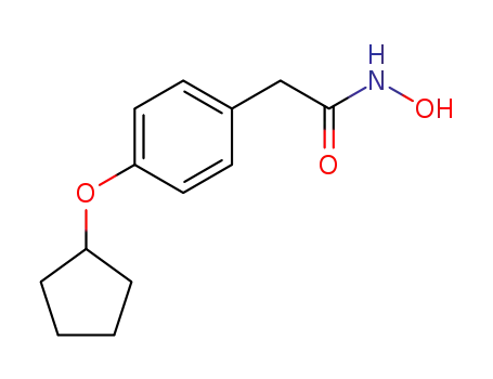 Molecular Structure of 14207-96-6 (2-(4-Cyclopentyloxy-phenyl)-N-hydroxy-acetamide)
