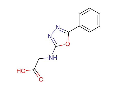 Molecular Structure of 65551-62-4 (Glycine, N-(5-phenyl-1,3,4-oxadiazol-2-yl)-)