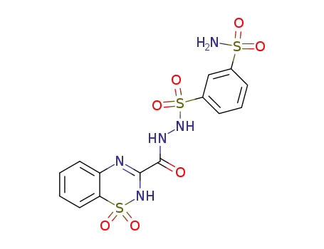 2H-1,2,4-Benzothiadiazine-3-carboxylic acid,
2-[[3-(aminosulfonyl)phenyl]sulfonyl]hydrazide, 1,1-dioxide