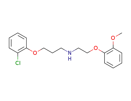 Molecular Structure of 3368-31-8 (N-<2-(2-Methoxy-phenoxy)-aethyl>-3-(2-chlor-phenoxy)-propylamin)