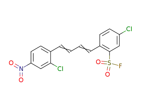 Molecular Structure of 31368-32-8 (5-chloro-2-[4-(2-chloro-4-nitrophenyl)buta-1,3-dien-1-yl]benzenesulfonyl fluoride)
