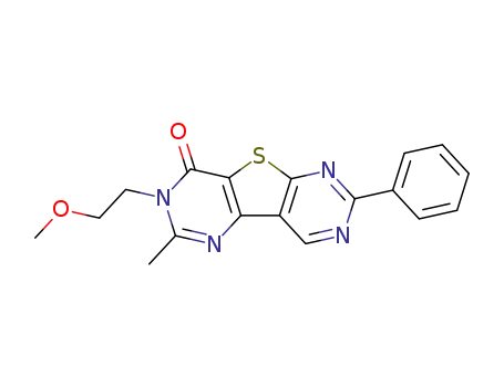 3-(2-methoxy-ethyl)-2-methyl-7-phenyl-3<i>H</i>-thieno[2,3-<i>d</i>;4,5-<i>d</i>']dipyrimidin-4-one