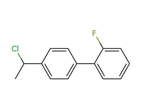 Molecular Structure of 53588-04-8 (1,1'-Biphenyl, 4'-(1-chloroethyl)-2-fluoro-)