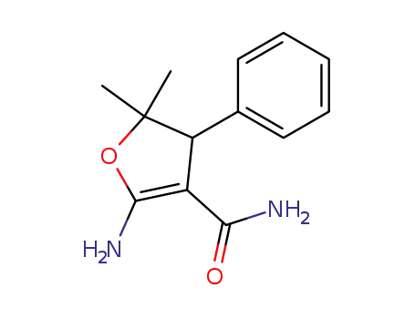 2-amino-5,5-dimethyl-4-phenyl-4,5-dihydro-furan-3-carboxylic acid amide