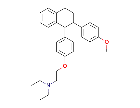 Molecular Structure of 13073-90-0 (N,N-diethyl-2-{4-[2-(4-methoxyphenyl)-1,2,3,4-tetrahydronaphthalen-1-yl]phenoxy}ethanamine)